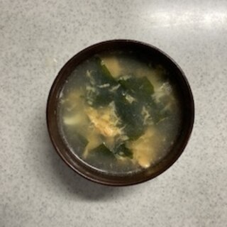 シャンタンで★わかめと卵の中華スープ